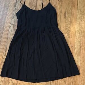 Old Navy Black Pleated Bodice Mini Dress